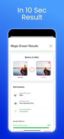 Magic Eraser app screen, second supplied screenshot
